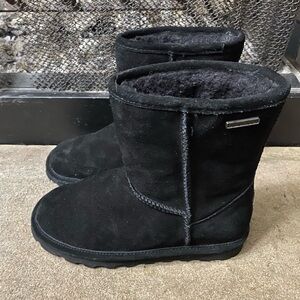 BearPaw Black Kids Boots